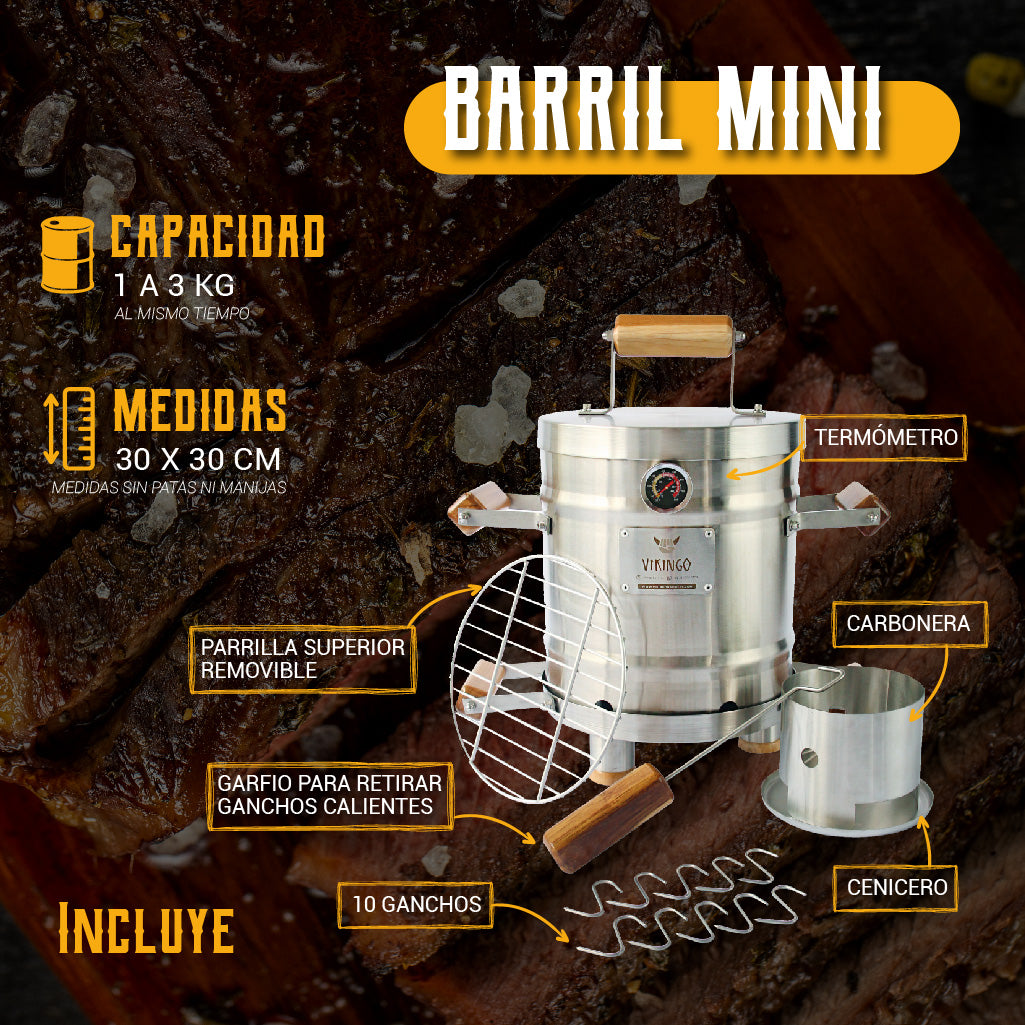 Barril Asador Mini Premium de 4 Kg