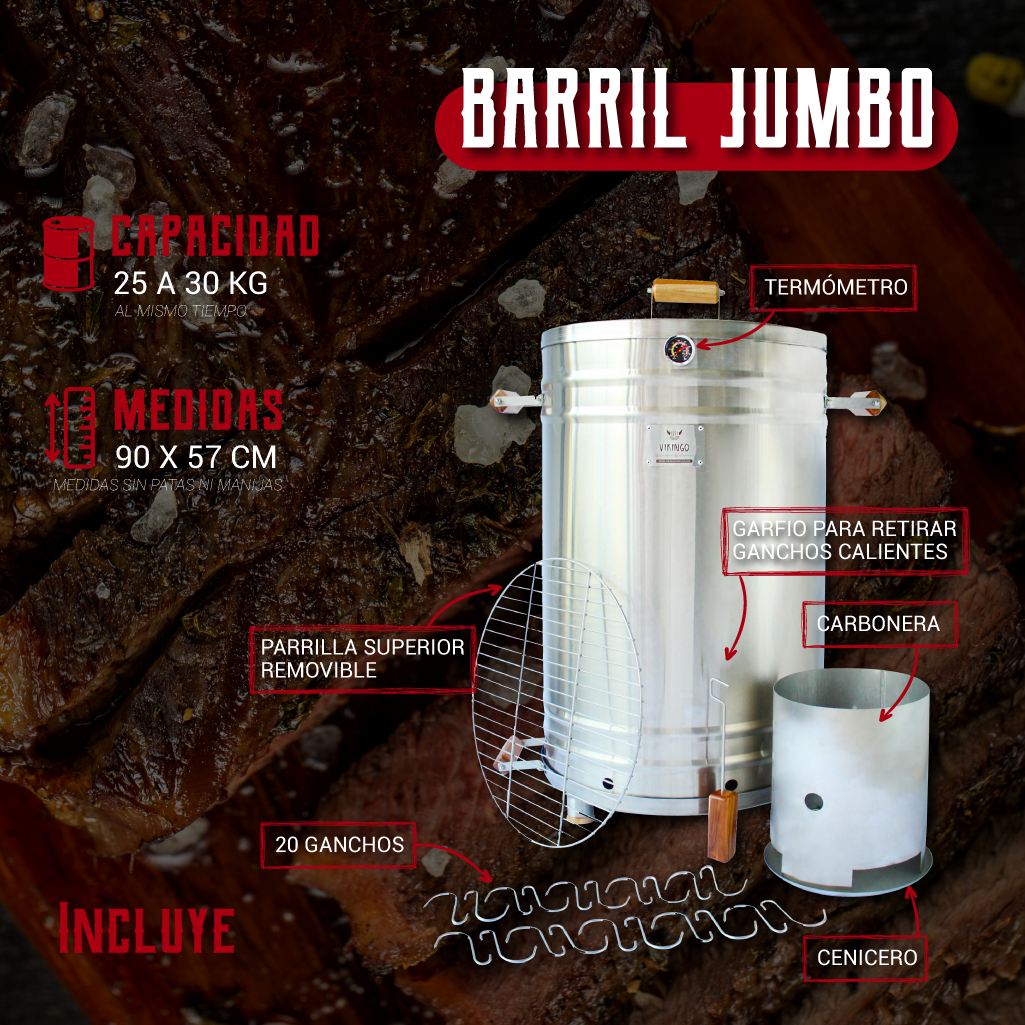 Barril Asador Jumbo Eco de 30 Kg