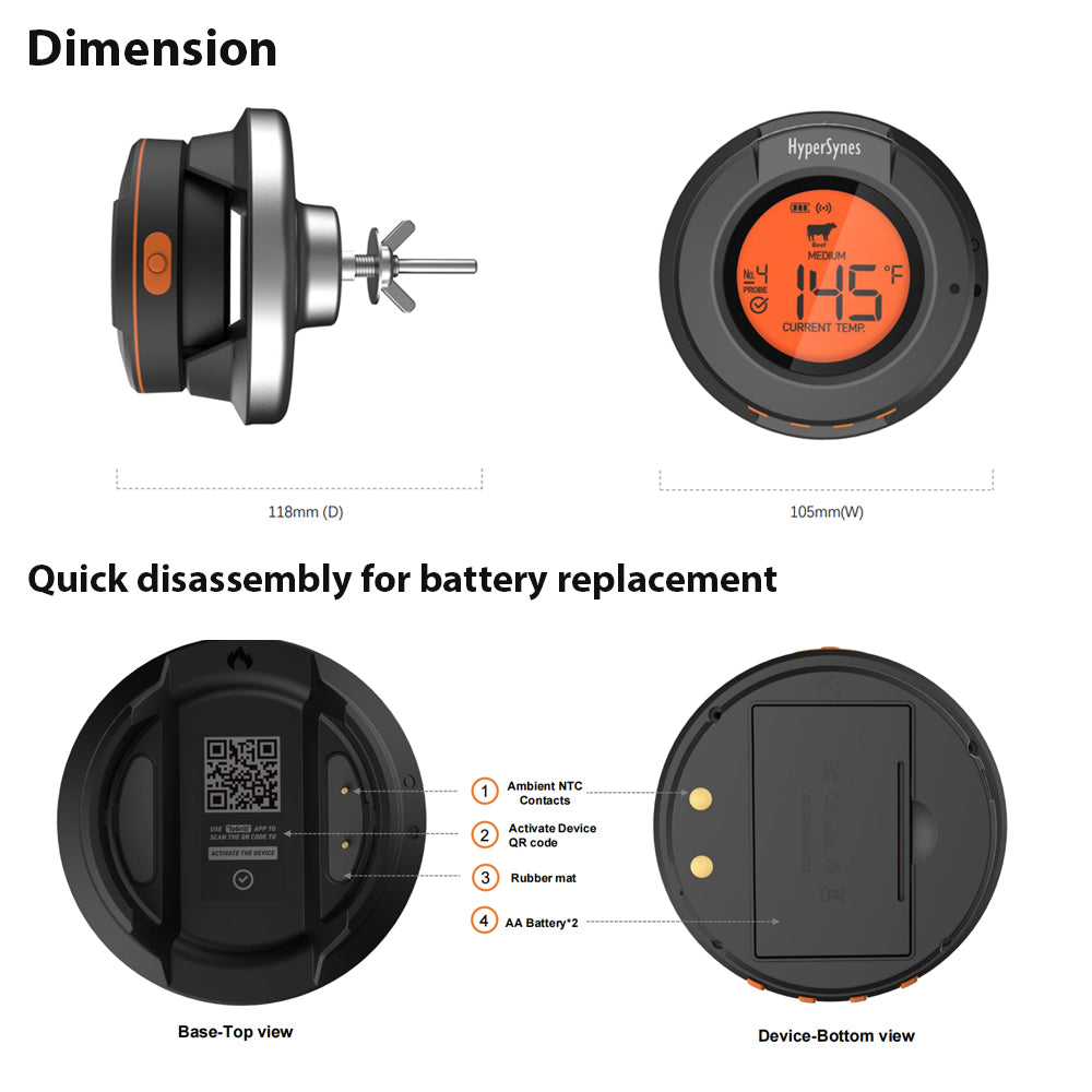 Termómetro Inteligente para Barril Asador | Control por App – Vikingo Barriles México