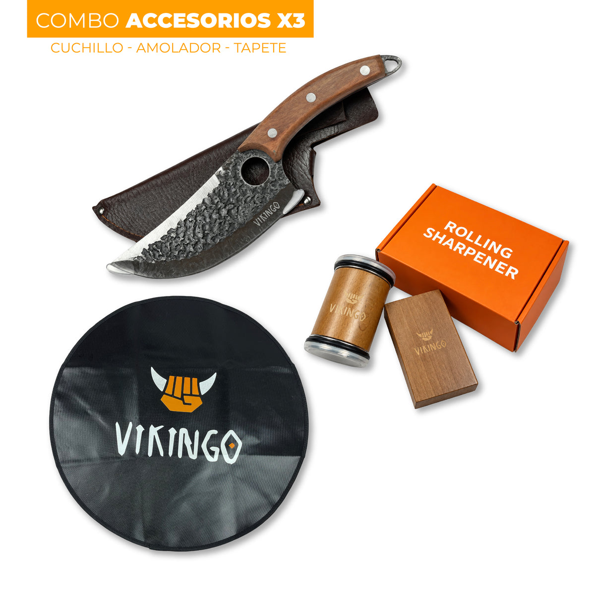 Combo 3 Accesorios para Barril Asador | Kit Completo Vikingo Barriles