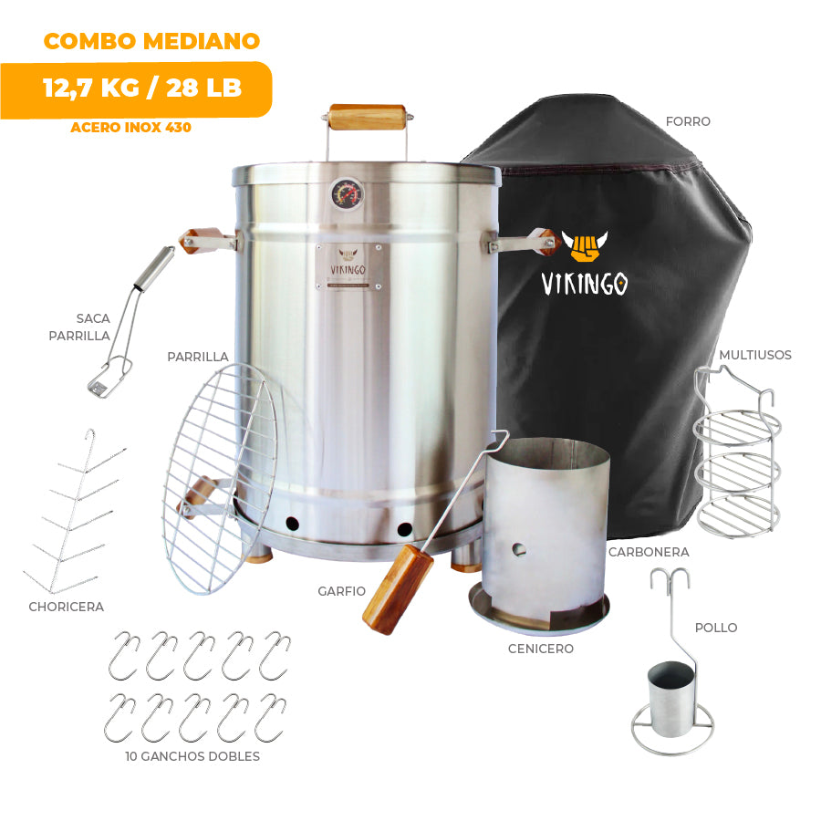 Combo Barril Asador Mediano | 12,7 Kg