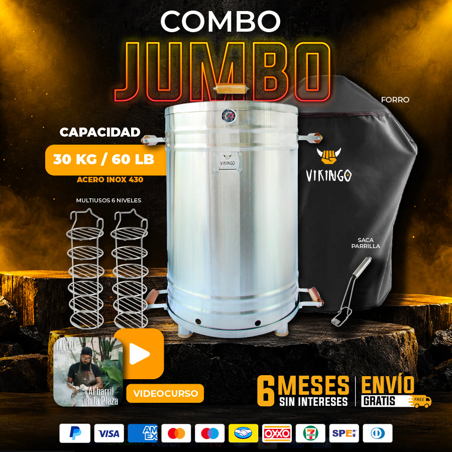 Combo Barril Asador Jumbo | 30 Kg