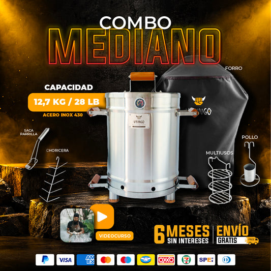 Combo Barril Asador Mediano | 12,7 Kg