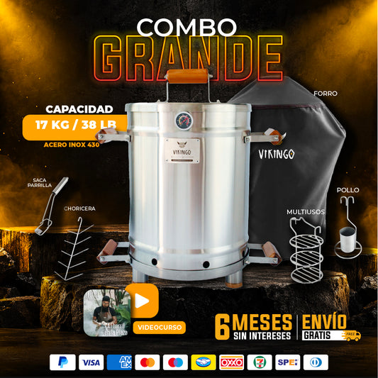 Combo Barril Asador Grande | 17 Kg