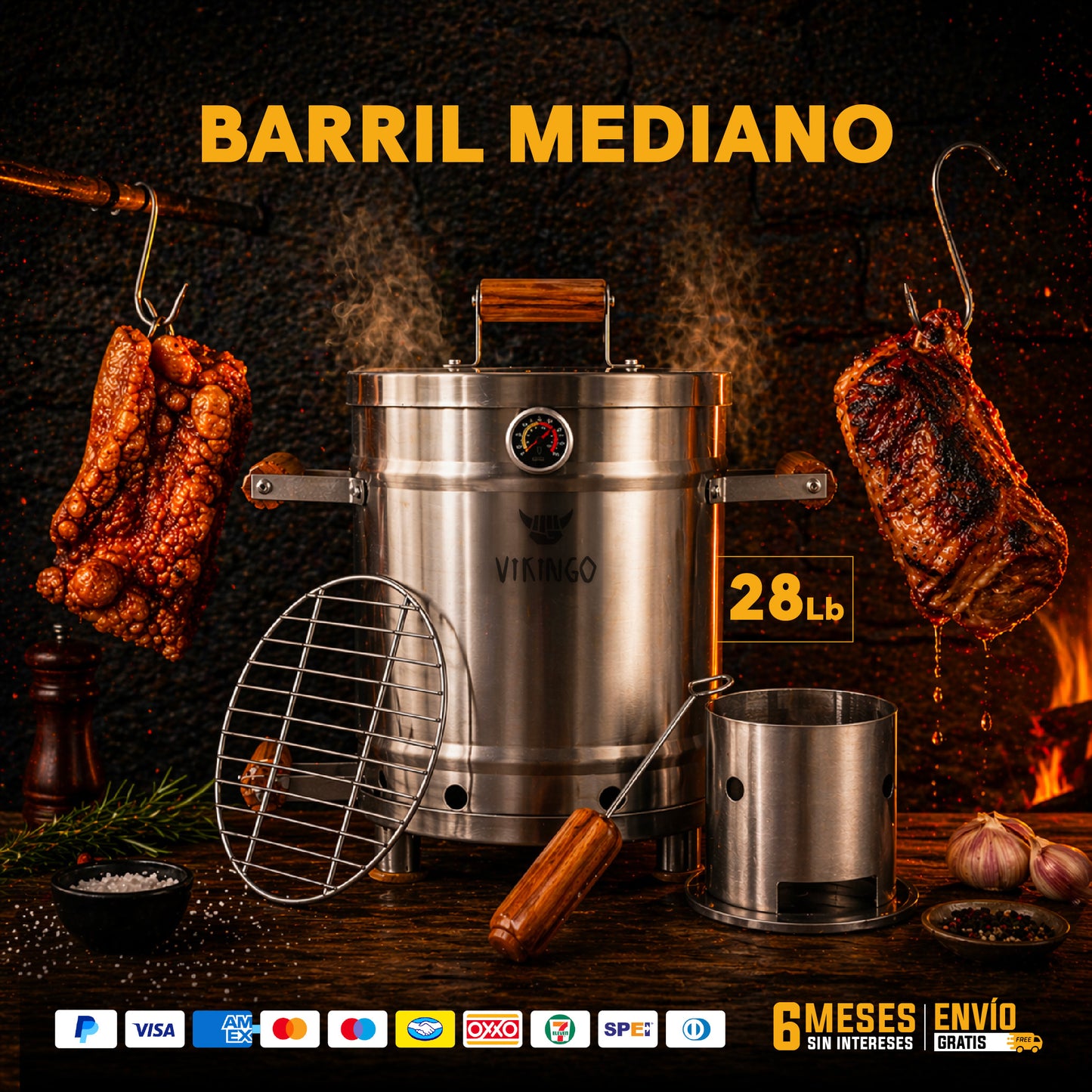 Barril Asador Eco Mediano | 12,7 Kg