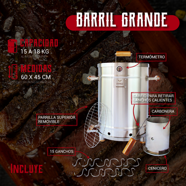 Barril Asador Grande Eco de 18 Kg