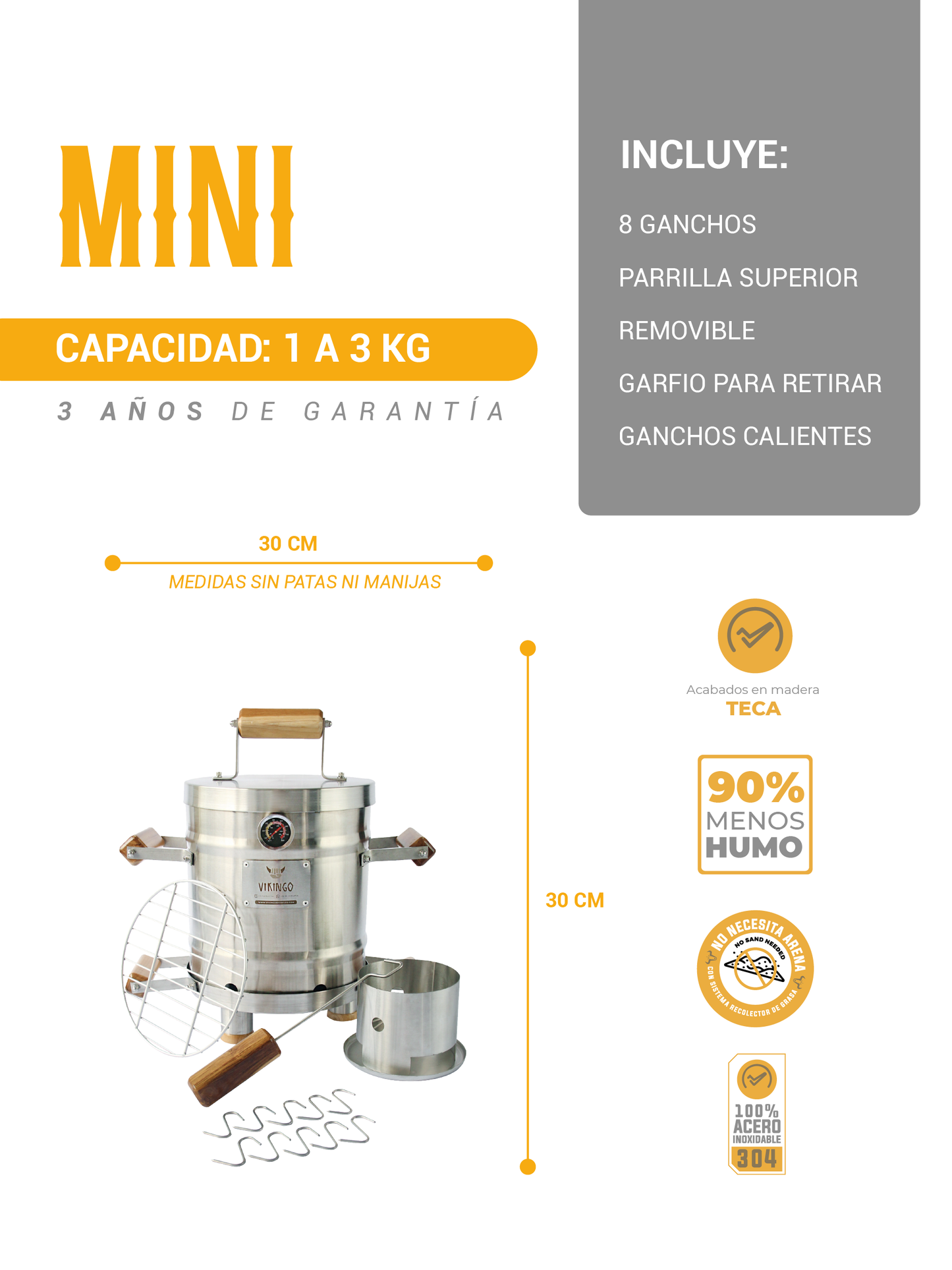 Barril Asador Mini Premium de 4 Kg