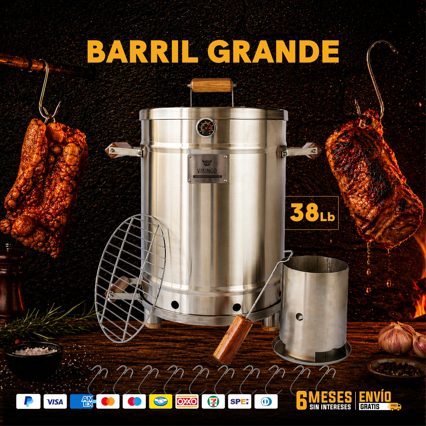 Barril Asador Grande Eco | 17 Kg