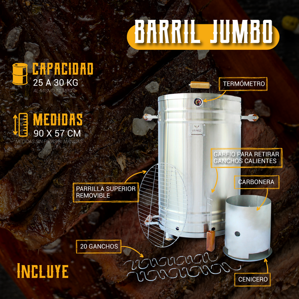Barril Asador Jumbo Premium de 30 Kg