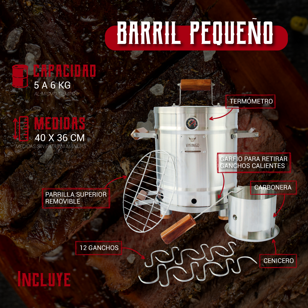 Barril Asador Eco Pequeño de 7 Kg