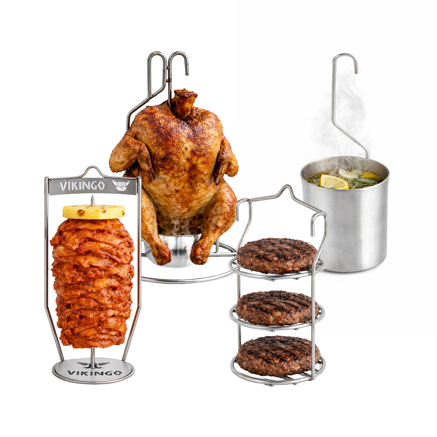 Combo de Accesorios para Barril Asador | Kit Completo Vikingo Barriles Colombia