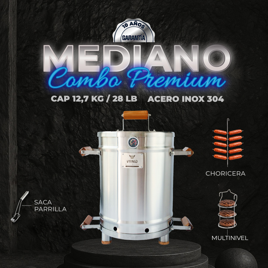 Combo Barril Asador Mediano | 28 Lb