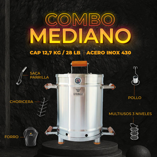 Combo Barril Asador Mediano | 12,7 Kg