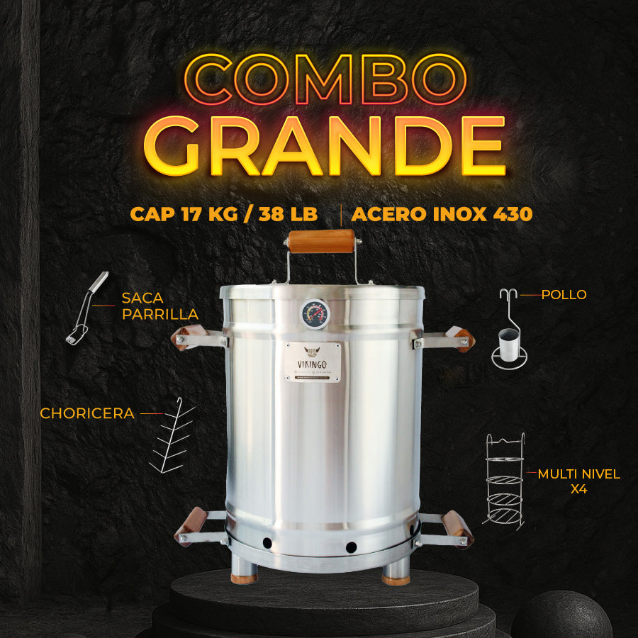 Combo Barril Asador Grande | 17 Kg
